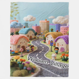 Woolen Village  Fleece Blanket