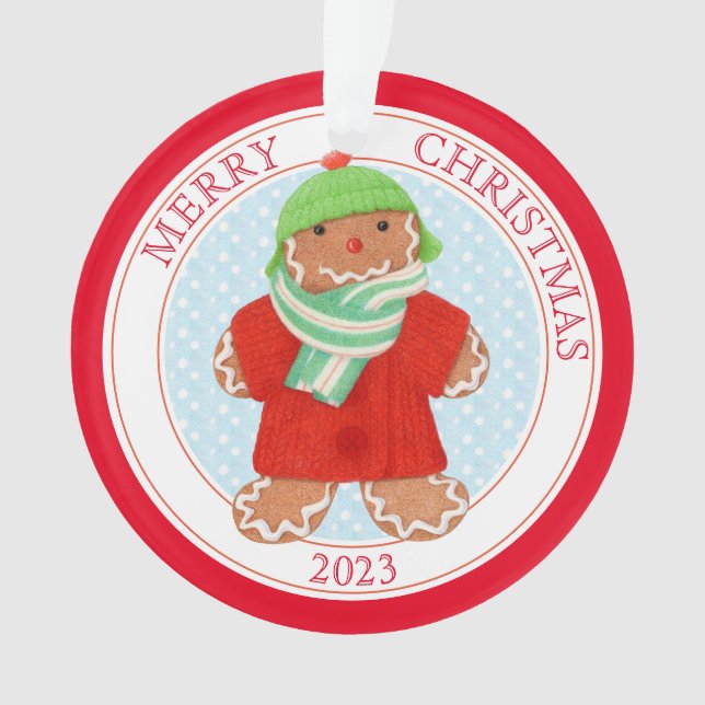 WOOLIE GINGERBREAD 2023 Acrylic Circle Ornament (Front)