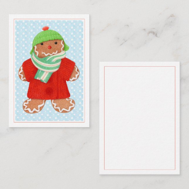 WOOLIE GINGERBREAD 3.5x2.5 Flat Card (Front/Back)