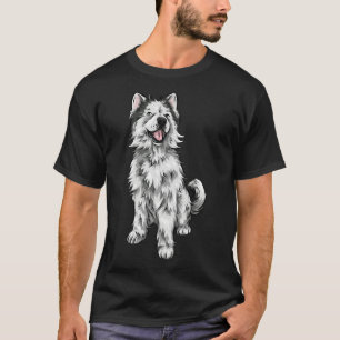 Woollen Husky Cute Dog Art T-Shirt