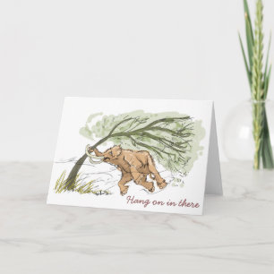 Woolly Mammoth Card (Hang on in there)