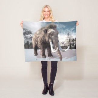 Woolly Mammoth Fleece Blanket