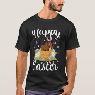 Woolly Mammoth Happy Easter Egg Hunt Bunny Ear Eas T-Shirt