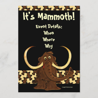 Woolly Mammoth Invitation