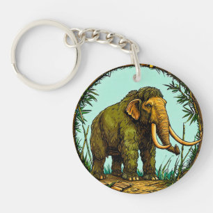 Woolly mammoth keychain