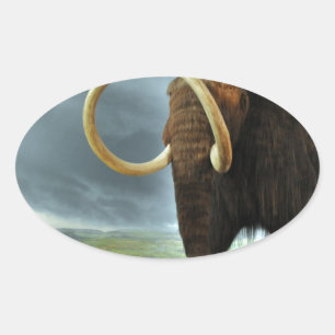Woolly Mammoth Mod Destiny Oval Sticker