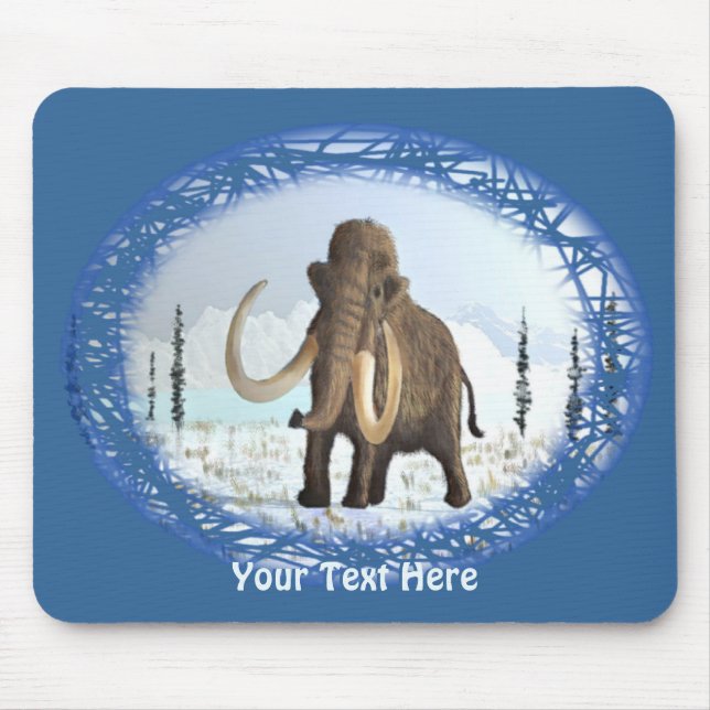 Woolly Mammoth Mouse Pad (Front)