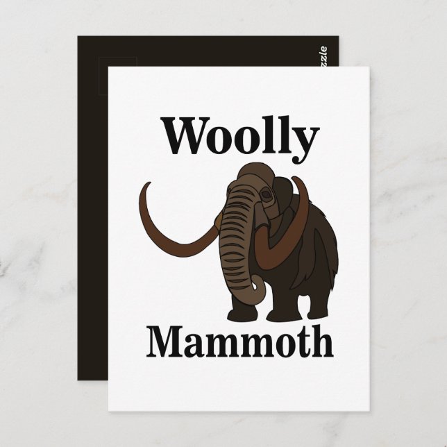 Woolly Mammoth  Postcard (Front/Back)