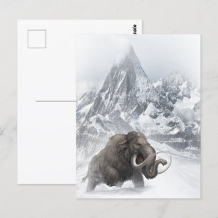 Woolly Mammoth Prehistoric Animal ice age  Postcard
