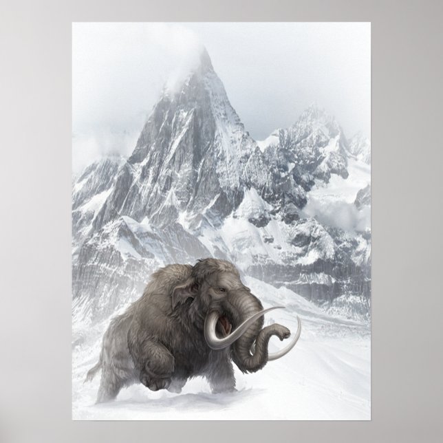 Woolly Mammoth Prehistoric Animal ice age  Poster (Front)