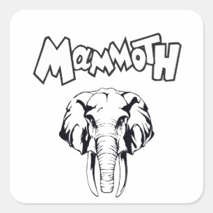 Woolly Mammoth Prehistoric Animal ice age Square Sticker
