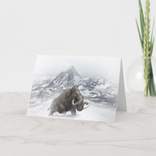Woolly Mammoth Prehistoric Animal ice age Thank You Card