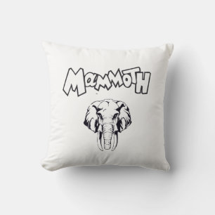 Woolly Mammoth Prehistoric Animal ice age Throw Pillow