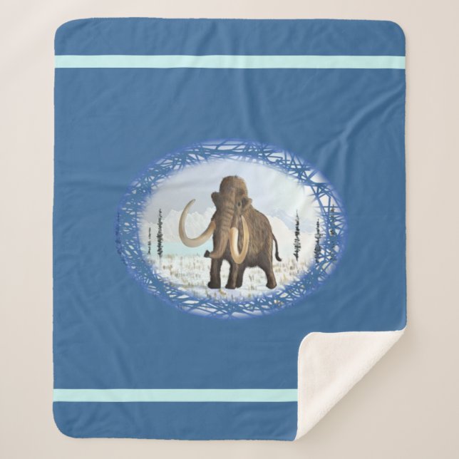 Woolly Mammoth Sherpa Blanket (Front)