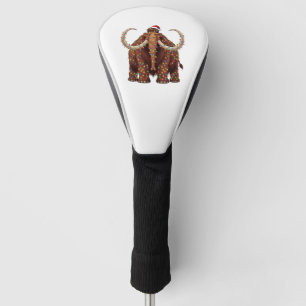 Woolly Mammoth Wrapped in Christmas Lights Golf Head Cover