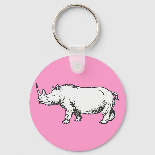 Woolly Rhino Keychain (Front)