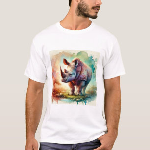 Woolly Rhinoceros Serenity 240824AREF117 - Waterco T-Shirt