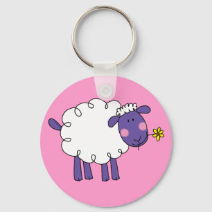 Woolly sheep keychain