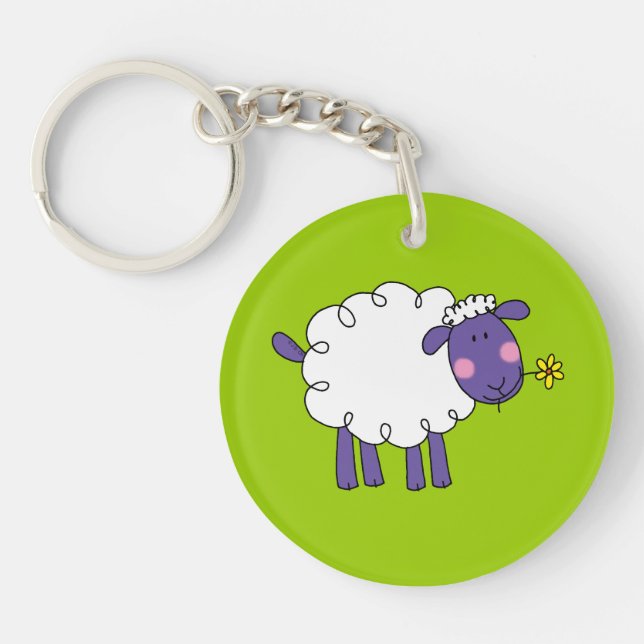 Woolly sheep keychain (Front)