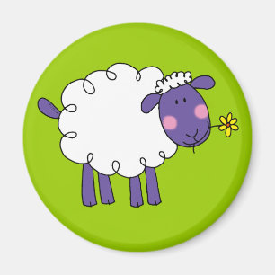 Woolly sheep magnet