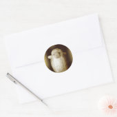 Wooly Fuzzy Sepia Lamb Classic Round Sticker (Envelope)