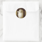 Wooly Fuzzy Sepia Lamb Classic Round Sticker (Bag)