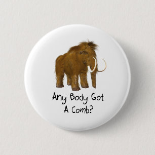 Wooly Mammoth 2 Inch Round Button