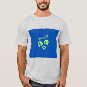 Wooooh!!! Neon Skull Vibes – Fun Spooky Halloween T-Shirt