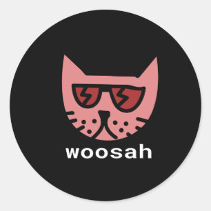 Woosah Calm Yoga Exhale Shirt _4 Classic Round Sticker