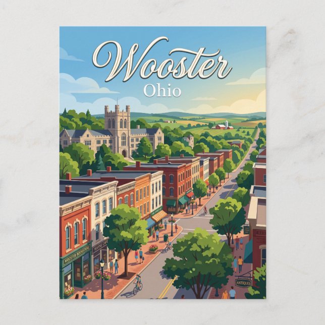 Wooster, Ohio Postcard (Front)