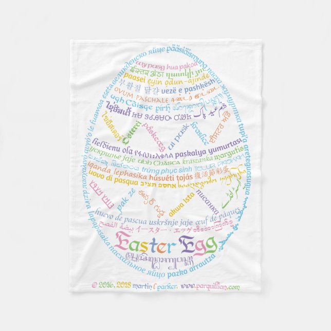 Wor(l)d Easter Egg Fleece Blanket (Front)