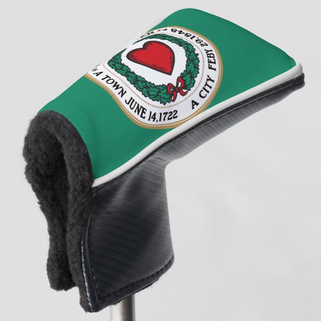 Worcester city flag golf head cover (3/4 Front)