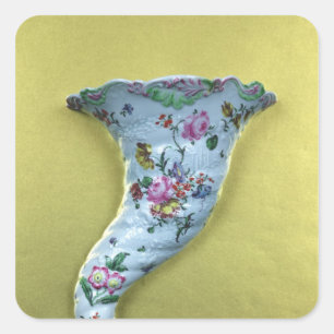 Worcester cornucopia wall pocket, c.1760 square sticker