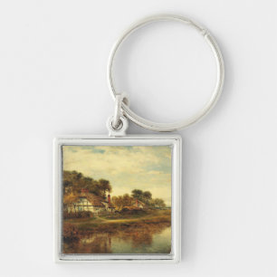 Worcester Cottages by Leader Benjamin Williams Keychain
