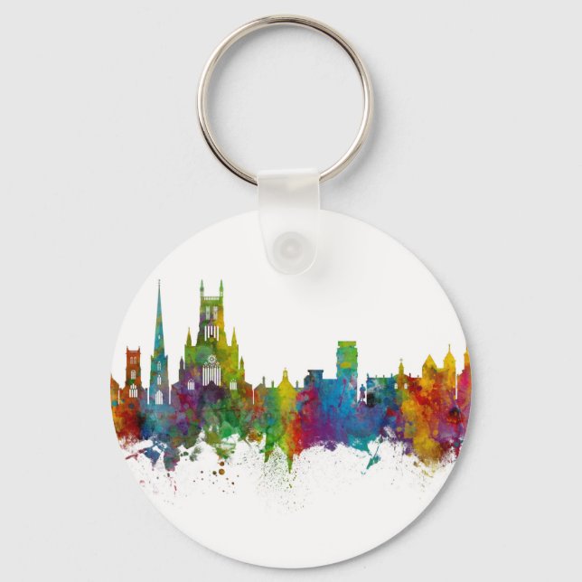 Worcester England Skyline Keychain (Front)