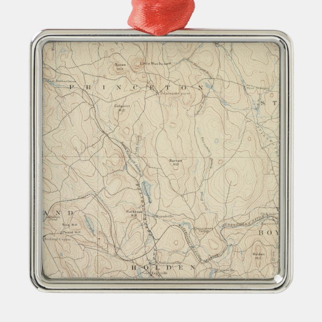 Worcester, Massachusetts Metal Ornament (Front)