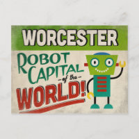 Worcester Massachusetts Robot - Funny Vintage