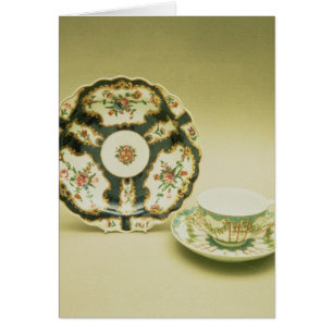 Worcester porcelain plate with blue decoration
