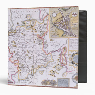 Worchestershire, engraved by Jodocus Hondius Binder
