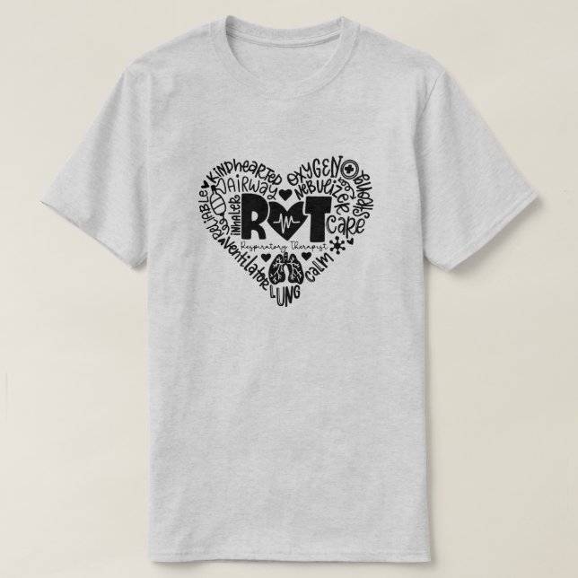 Word Art Respiratory Therapy  T-Shirt (Design Front)