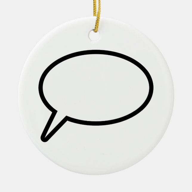 Word Balloon Ceramic Ornament (Front)