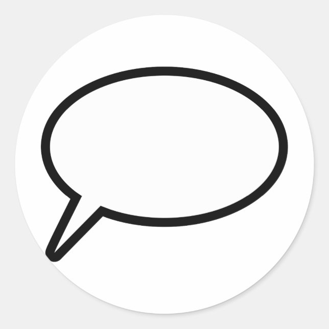 Word Balloon Classic Round Sticker (Front)
