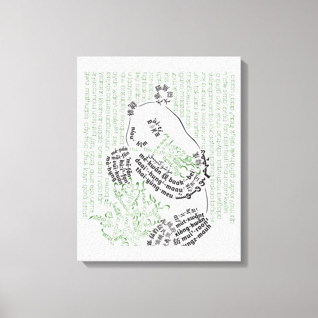 Word Bamboo Panda toile à imprimer (Recto)