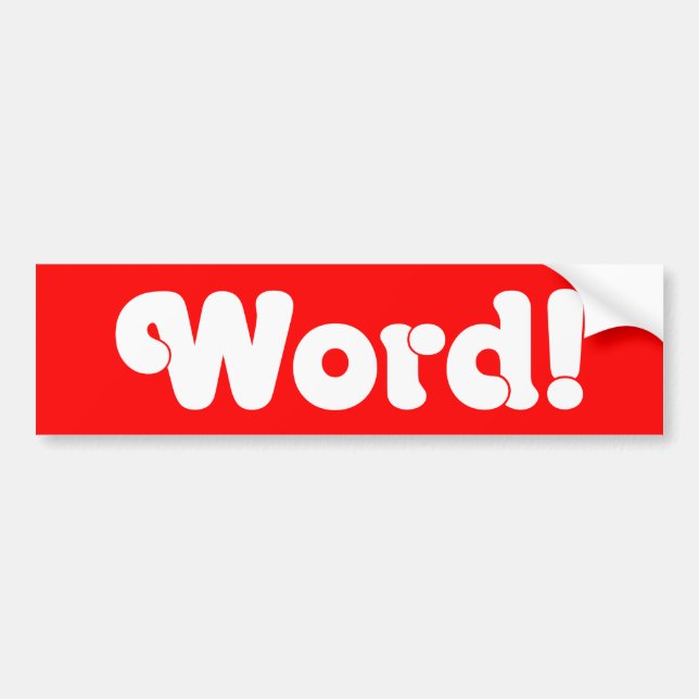 Word! Bumper Sticker (Front)