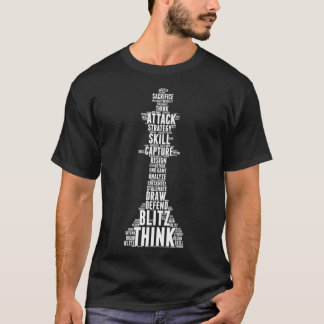 Word Cloud Chess King chess lover  T-Shirt