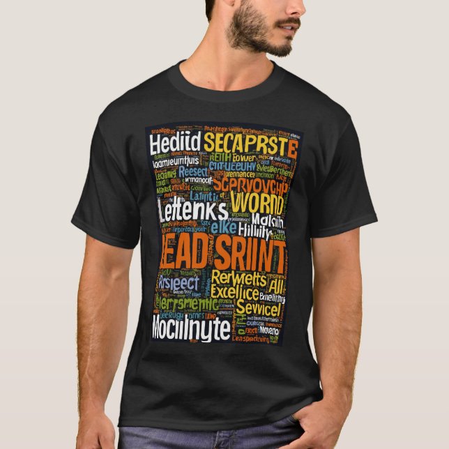 Word cloud: leadership, service, integrity, team T-Shirt (Front)