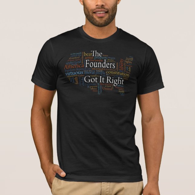 Word Cloud on Black T-Shirt (Front)