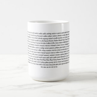 Word Game Mug - X Words List