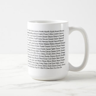 Word Game Mug - Z Word List NEW DESIGN