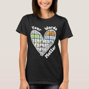 Word Heart Back To School Teacher Students Kids T-Shirt